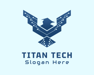 Wired Tech Bird logo design