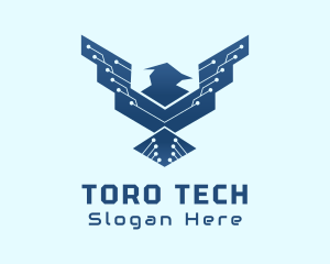 Wired Tech Bird logo design