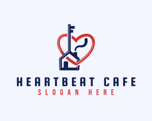 Heart - Key Heart House logo design