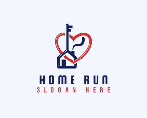 Key Heart Home logo design