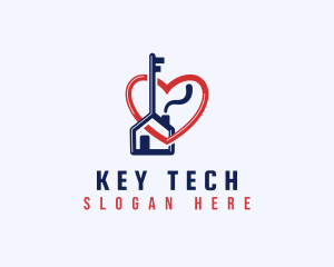 Key Heart Home logo design