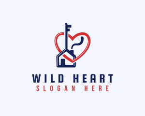 Key Heart House logo design