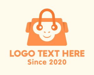 Comma - Orange Monkey Shopping Bag logo design
