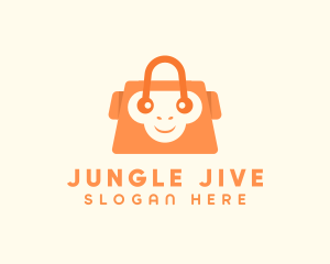 Monkey Shopping Bag logo design