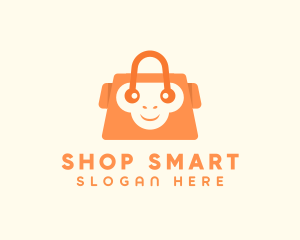 Shopping - Monkey Shopping Bag logo design