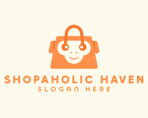 Shopping - Monkey Shopping Bag logo design