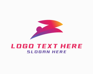 Digital Marketing - Gradient Flash Rabbit logo design