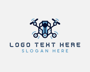 Drone Quadcopter Multimedia Gadget Logo