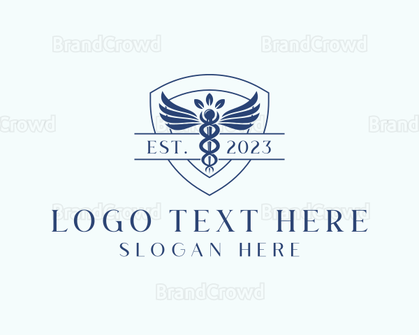 Medical Shield Caduceus Logo