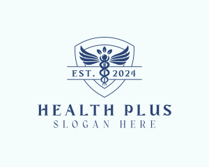 Medical Shield Caduceus logo design