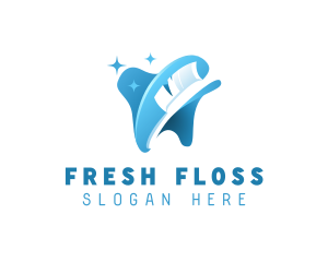 Floss - Dental Toothbrush Dentist logo design