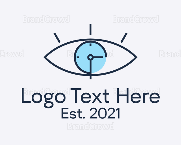 Minimalist Eye Clock Logo
