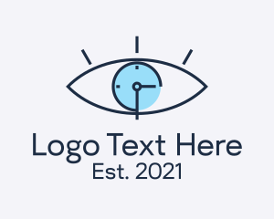 Ophthalmology - Minimalist Eye Clock logo design