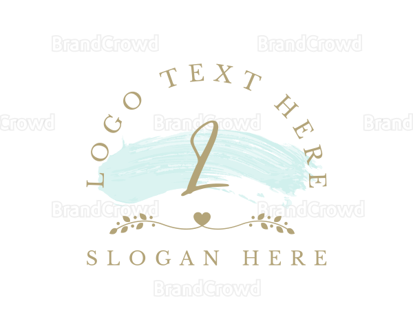 Feminine Floral Brush Logo