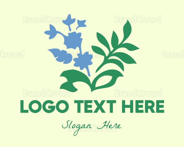 Blue Flower Garden Logo