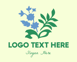 Flower Shop - Blue Flower Garden logo design