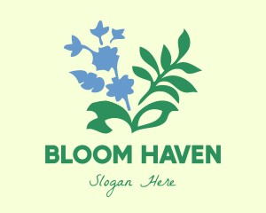 Blue Flower Garden logo design