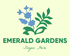 Blue Flower Garden logo design