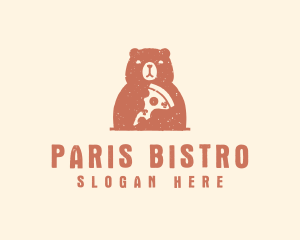 Grainy Bear Pizza logo design