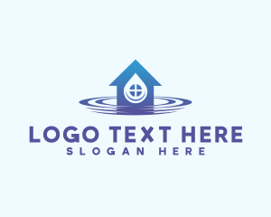 Droplet - House Cleaning Water Ripple logo design