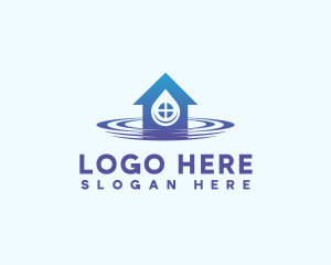 House Cleaning Water Ripple Logo
