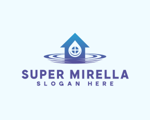Disinfect - House Cleaning Water Ripple logo design