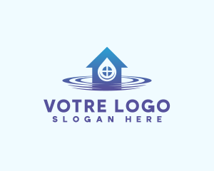 Cleaning - House Cleaning Water Ripple logo design