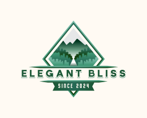 Forest - Mountain Forest Adventure logo design