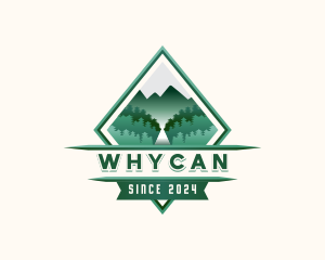 Forest - Mountain Forest Adventure logo design