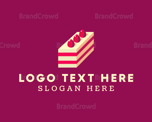 Strawberry Cheesecake Cake Logo