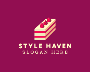 Shortcake - Strawberry Cheesecake Cake logo design