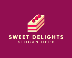 Cake - Strawberry Cheesecake Cake logo design