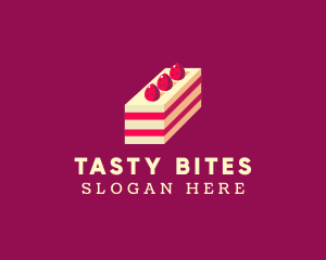 Delicious - Strawberry Cheesecake Cake logo design
