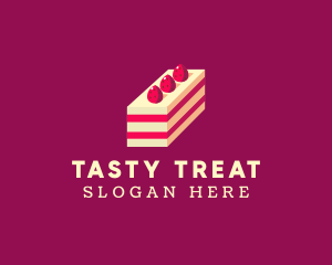 Yummy - Strawberry Cheesecake Cake logo design