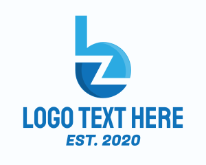 Interactive - Electric Media Studio B & Z logo design