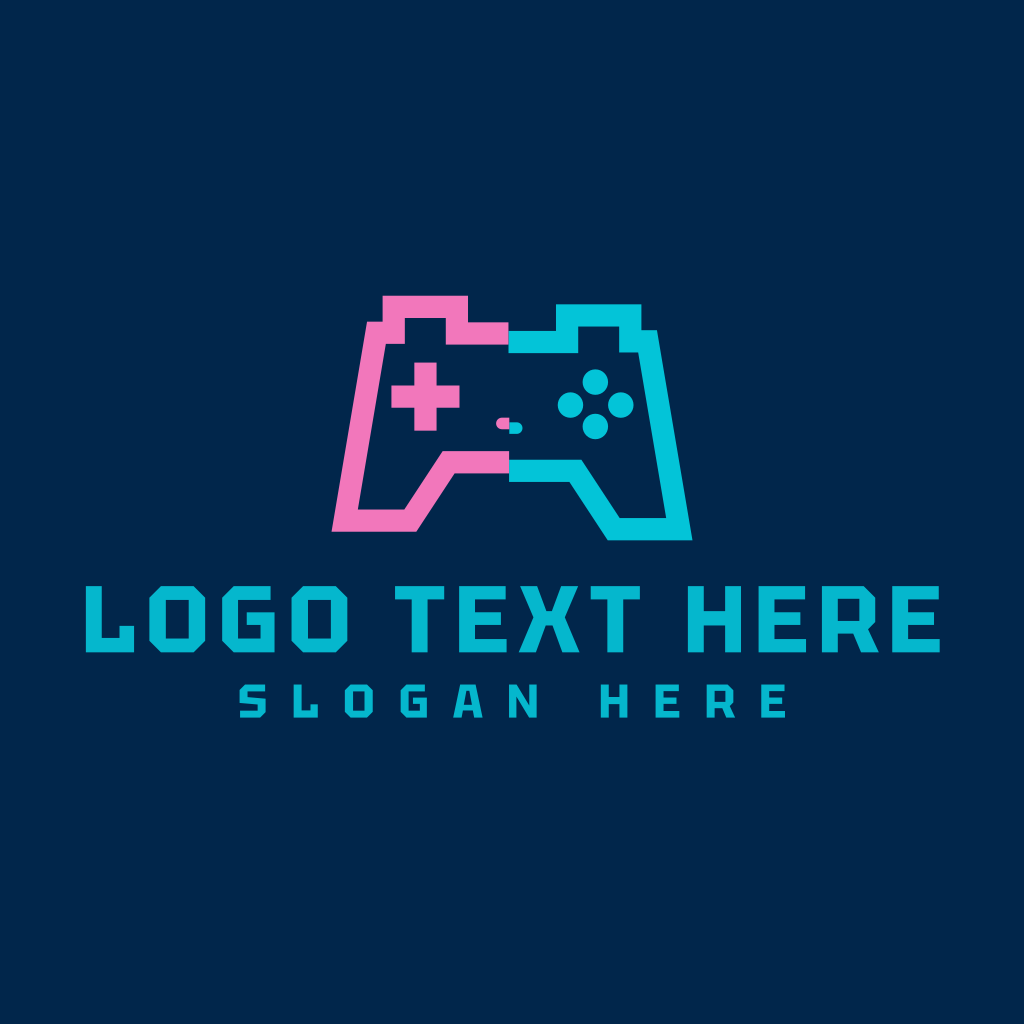 Glitch Game Controller Logo | BrandCrowd Logo Maker