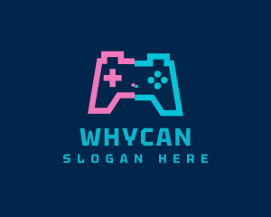 Handheld - Glitch Game Controller logo design