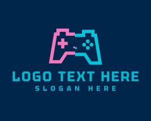 Mobile Gaming - Glitch Game Controller logo design