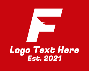 Letter F - Wing Letter F logo design