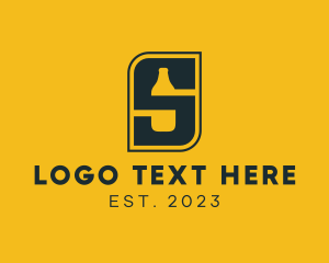 Liquor - Bottle Letter S logo design