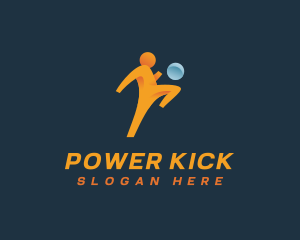 Kick - Football Soccer Athlete logo design
