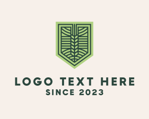 Farming - Wheat Farming Shield logo design