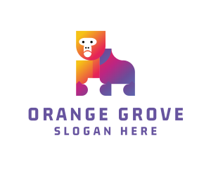 Orangutan - Gradient Wild Gorilla logo design