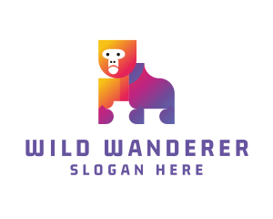 Gradient Wild Gorilla logo design