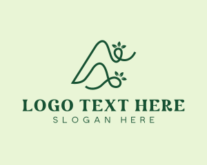 Eco Friendly - Natural Leaf Letter A logo design