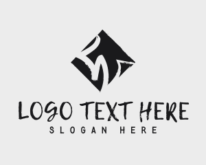Texture - Paint Ink Letter W logo design