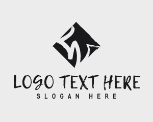 Black - Paint Ink Letter W logo design