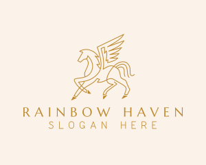 Queer - Winged Horse Pegasus logo design