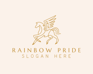 Winged Horse Pegasus  logo design