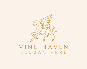 Winged Horse Pegasus  logo design